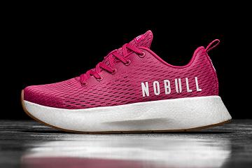 White Nobull Magenta Runner+ Women's Running Shoes | CA W1816N